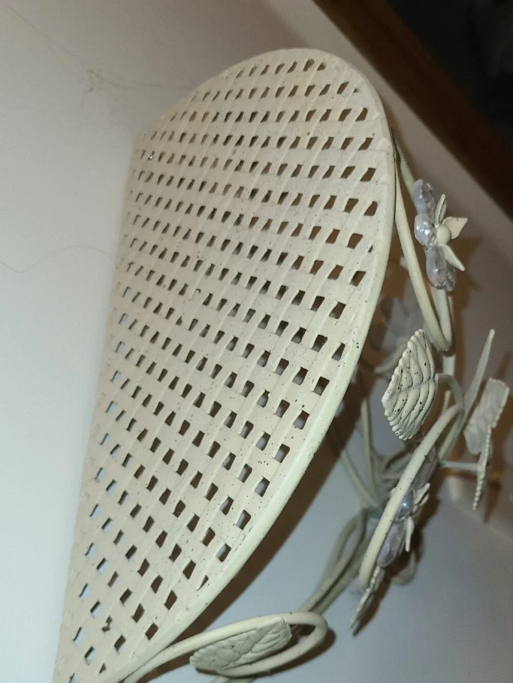 Metal Wall Shelf Cream Color